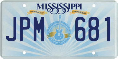 MS license plate JPM681