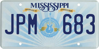MS license plate JPM683