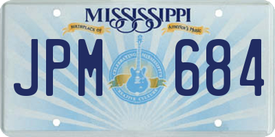 MS license plate JPM684