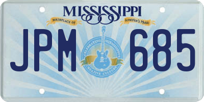 MS license plate JPM685