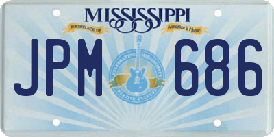 MS license plate JPM686