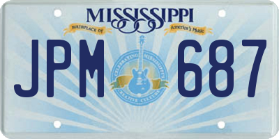MS license plate JPM687