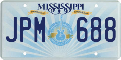 MS license plate JPM688