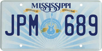 MS license plate JPM689