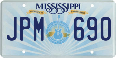 MS license plate JPM690