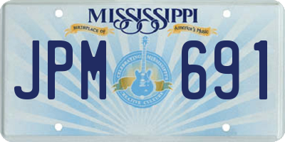 MS license plate JPM691