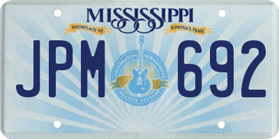 MS license plate JPM692