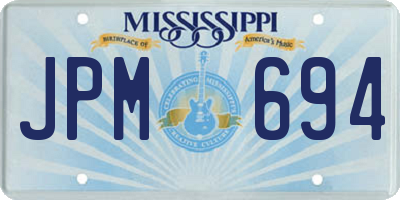 MS license plate JPM694
