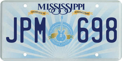 MS license plate JPM698
