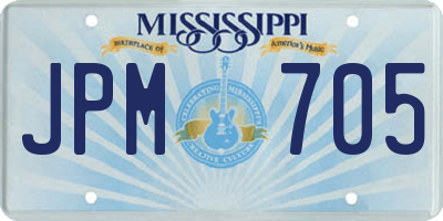 MS license plate JPM705