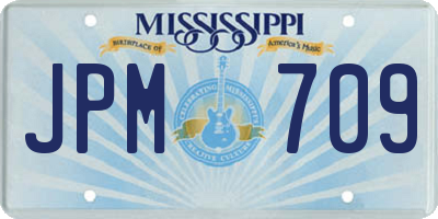 MS license plate JPM709