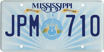 MS license plate JPM710