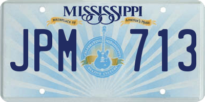 MS license plate JPM713