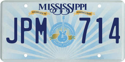 MS license plate JPM714