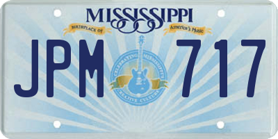 MS license plate JPM717
