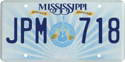 MS license plate JPM718