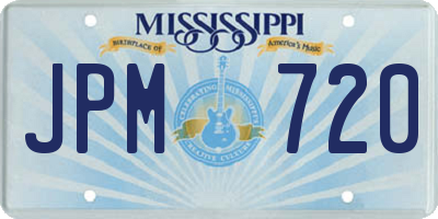 MS license plate JPM720