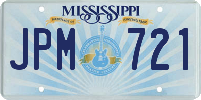 MS license plate JPM721