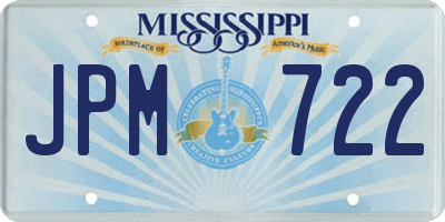 MS license plate JPM722