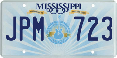 MS license plate JPM723