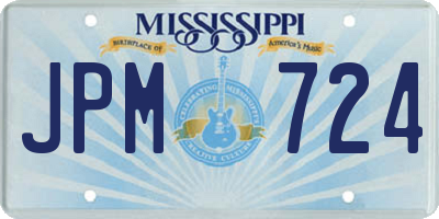 MS license plate JPM724