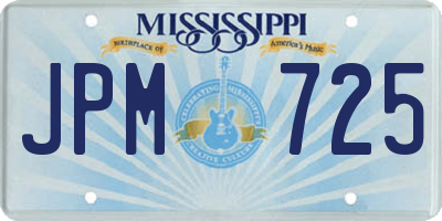 MS license plate JPM725