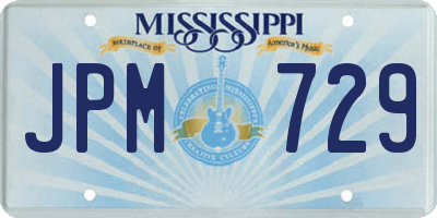 MS license plate JPM729