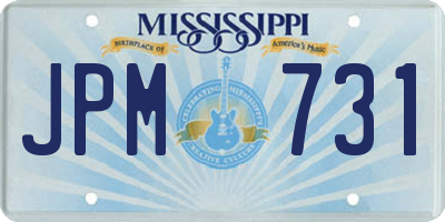 MS license plate JPM731