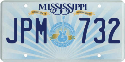 MS license plate JPM732