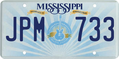 MS license plate JPM733