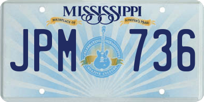 MS license plate JPM736