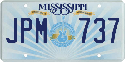 MS license plate JPM737