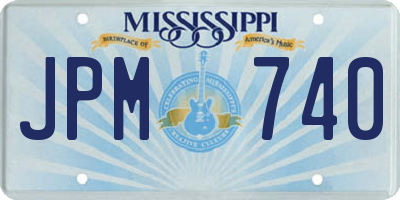 MS license plate JPM740