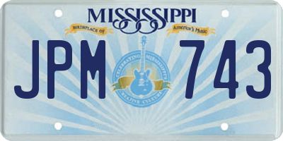 MS license plate JPM743