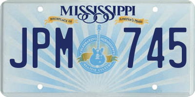 MS license plate JPM745