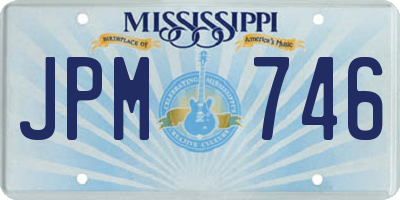 MS license plate JPM746