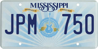 MS license plate JPM750