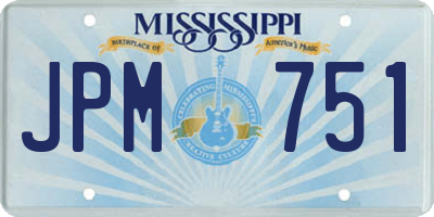 MS license plate JPM751