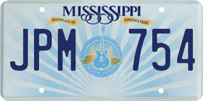 MS license plate JPM754