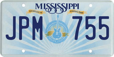 MS license plate JPM755