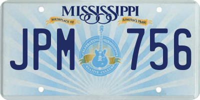MS license plate JPM756