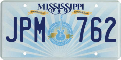 MS license plate JPM762