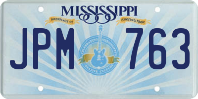 MS license plate JPM763