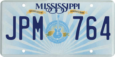 MS license plate JPM764
