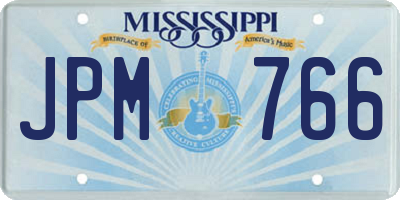 MS license plate JPM766