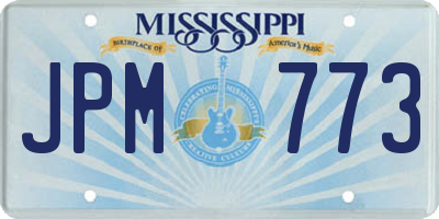 MS license plate JPM773