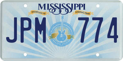 MS license plate JPM774