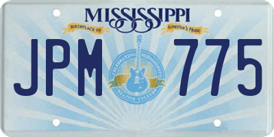 MS license plate JPM775