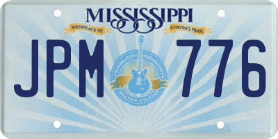 MS license plate JPM776