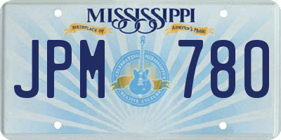 MS license plate JPM780